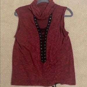 turtle-neck sweater tank